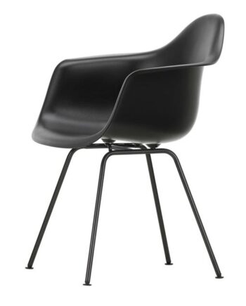 Vitra Eames Plastic Dax Spisebordsstol Med Armlæn Deep Black