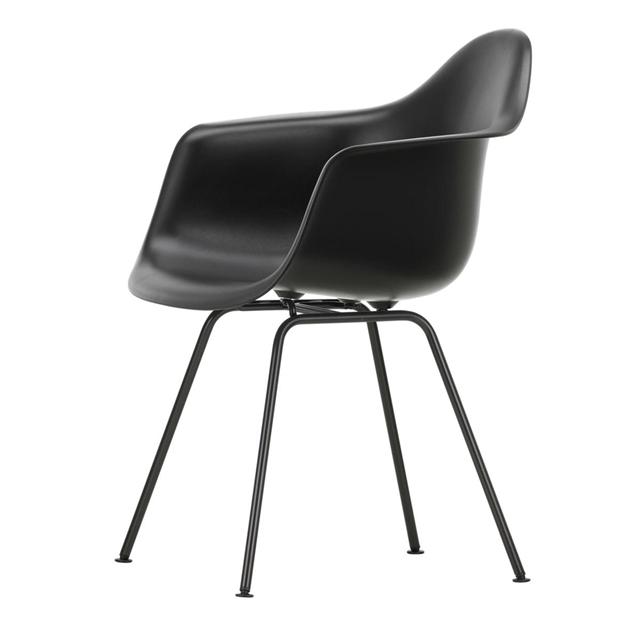 Vitra Eames Plastic Dax Spisebordsstol Med Armlæn Deep Black