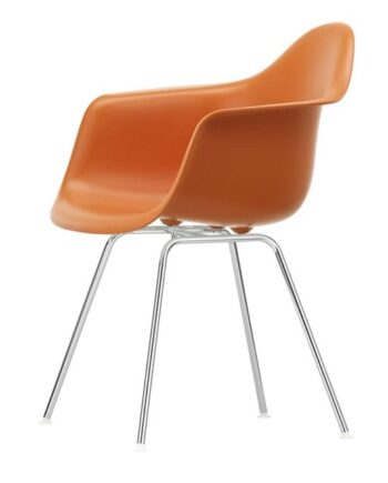Vitra Eames Plastic Dax Spisebordsstol Med Armlæn Rusty Orange