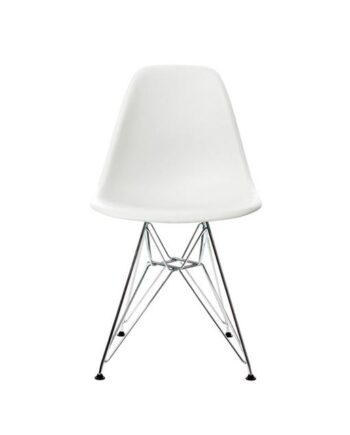 Vitra Eames Plastic Dsr Spisebordsstol Hvid Krom
