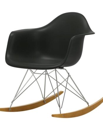 Vitra Eames Plastic Rar Lænestol Dyb Sort Gylden Ahorn