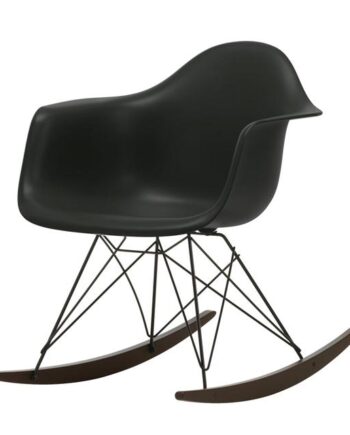 Vitra Eames Plastic Rar Lænestol Dyb Sort Mørk Ahorn