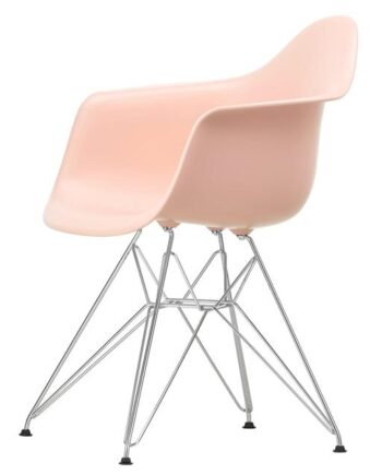 Vitra Eames Plastic Re Dar Spisebordsstol Pale Rose Krom