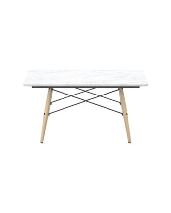 Vitra Eames Sofabord Firkantet Hvid Marmor Honningfarvet Ask