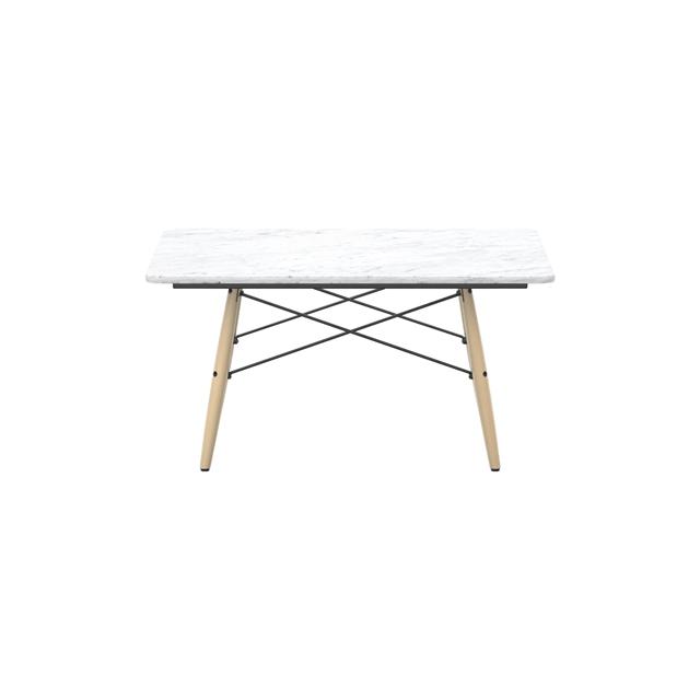 Vitra Eames Sofabord Firkantet Hvid Marmor Honningfarvet Ask