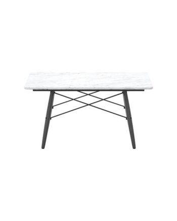 Vitra Eames Sofabord Firkantet Hvid Marmor Sort Ask