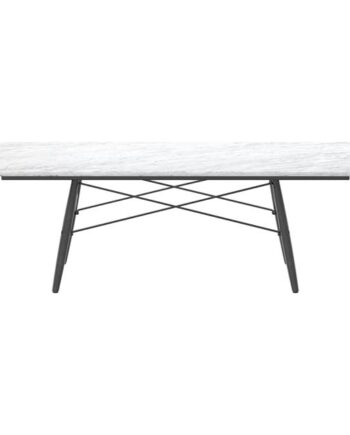 Vitra Eames Sofabord Rektangulært Hvid Marmor Sort Ask
