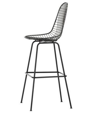 Vitra Eames Wire Barstol Høj Sort