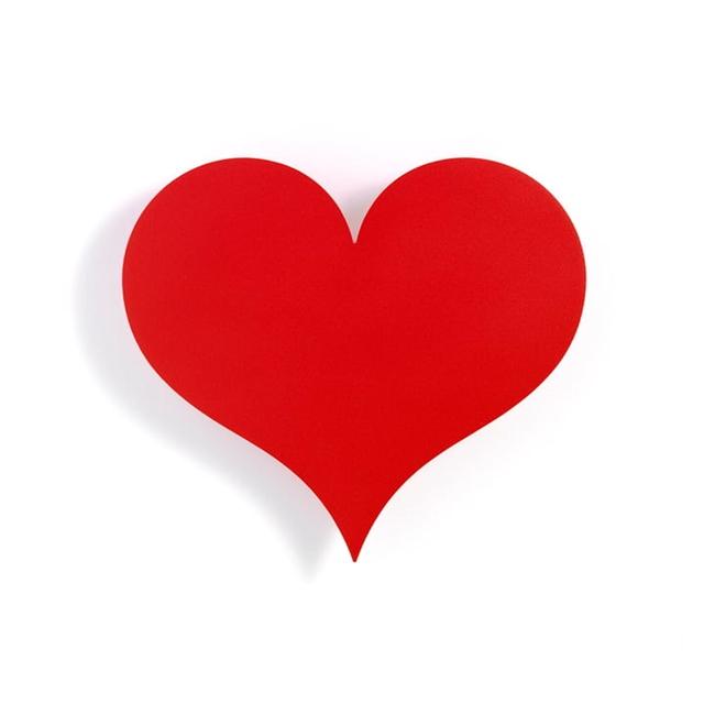 Vitra Metal Wall Relief Skulptur Little Heart Rød