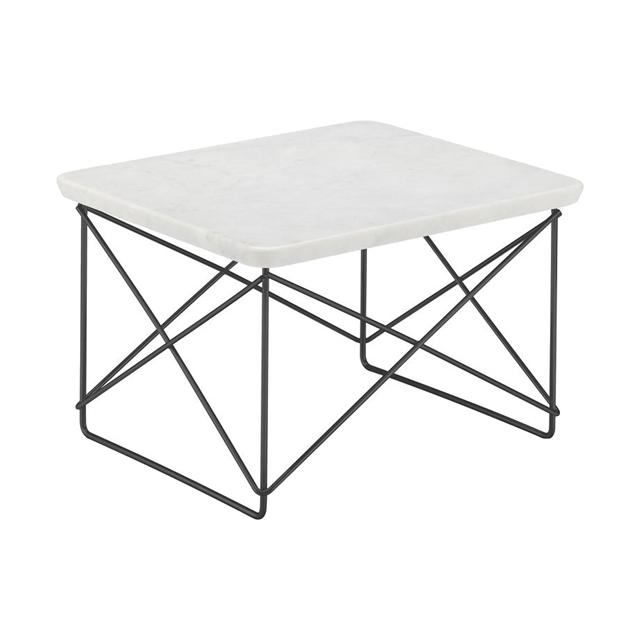 Vitra Occasional Ltr Sengebord Lys Marmor Sort
