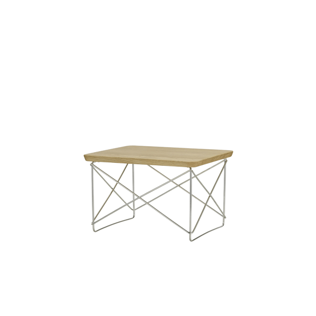 Vitra Occasional Table Ltr Sengebord Sidebord Natural Kastanje Rustfri Stål