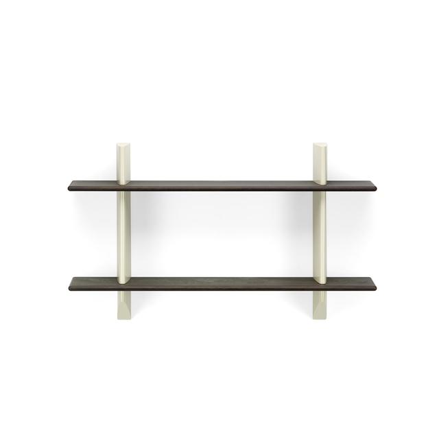 Vitra Rayonnage Mural Reol Prouvé Blanc Colombe Mørk Egetræ