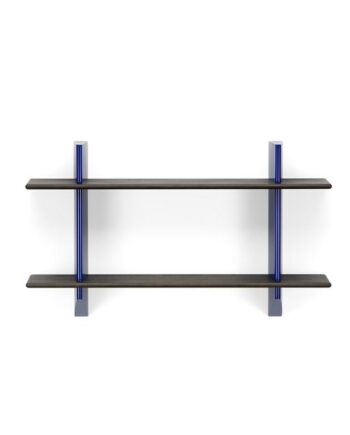 Vitra Rayonnage Mural Reol Prouvé Bleu Marcoule Mørk Egetræ