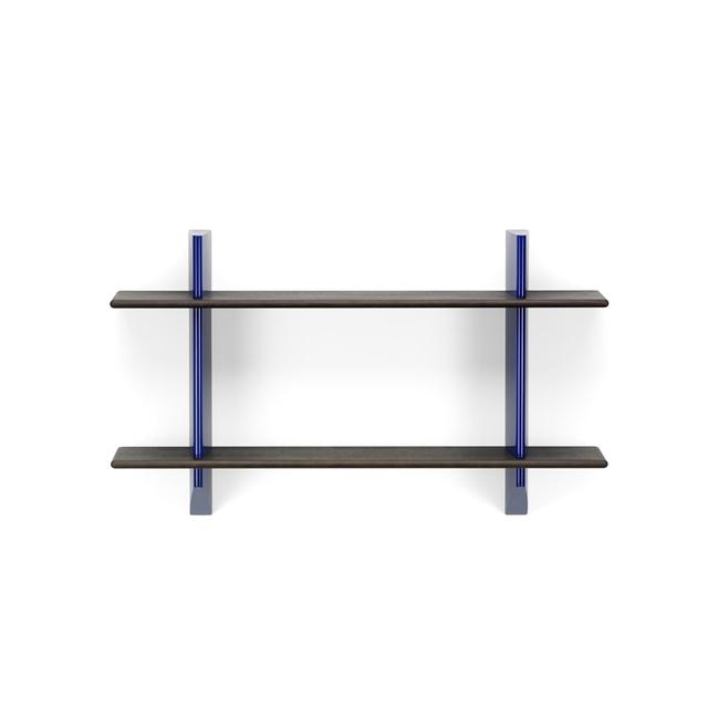 Vitra Rayonnage Mural Reol Prouvé Bleu Marcoule Mørk Egetræ