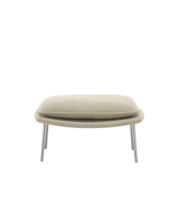 Vitra Slow Ottoman Flocca 0650 Beige 02 Krom