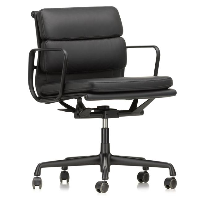 Vitra Soft Pad Ea 217 Kontorstol Med Swivel Armlæn Nero