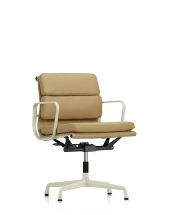 Vitra Soft Pad Ea 231 Kontorstol Med Swivel  Armlæn   Vippe Mekanisme Chalk Camel