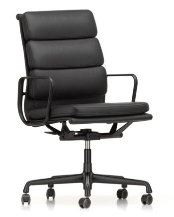 Vitra Soft Pad Ea 219 Kontorstol Med Swivel   Høj Ryg Nero