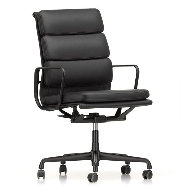 Vitra Soft Pad Ea 219 Kontorstol Med Swivel Høj Ryg Nero