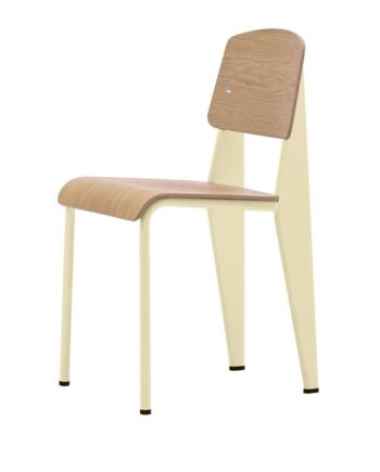 Vitra Standard Spisebordsstol Prouvé Blanc Colombe  Egetræ