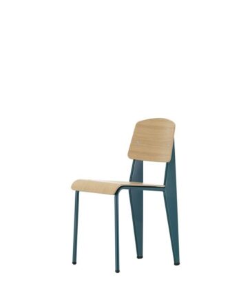 Vitra Standard Spisebordsstol Prouvé Bleu Dynastie Egetræ