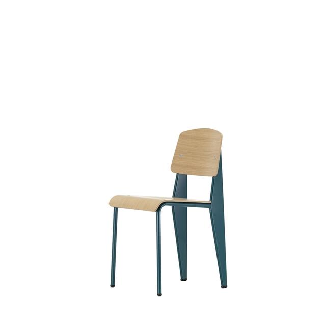 Vitra Standard Spisebordsstol Prouvé Bleu Dynastie Egetræ