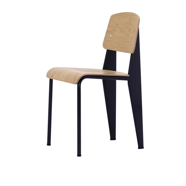 Vitra Standard Spisebordsstol Prouvé Bleu Marcoule Egetræ