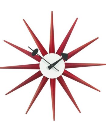 Vitra Sunburst Clock Ur Rød