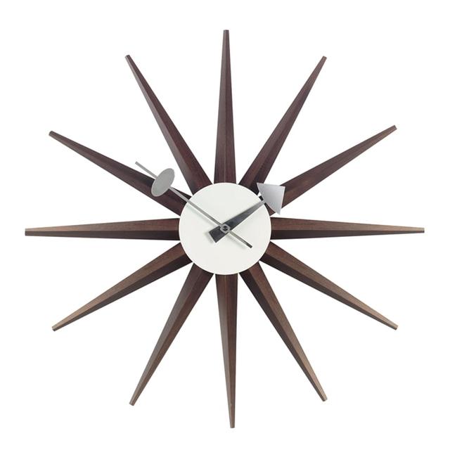 Vitra Sunburst Clock Ur Valnød
