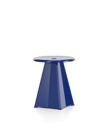 Vitra Tabouret Métallique Skammel Prouvé Bleu Marcoule