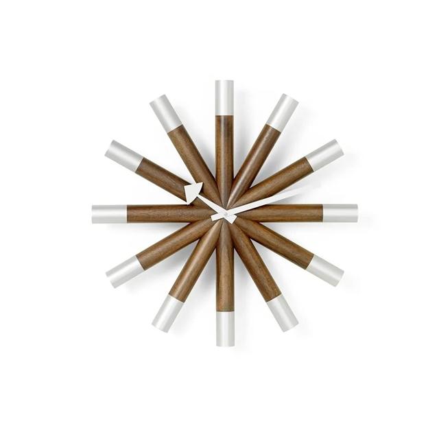 Vitra Wheel Clock Ur Valnød Aluminium