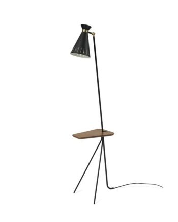 Warm Nordic Cone Gulvlampe Med Bord Sort Noir