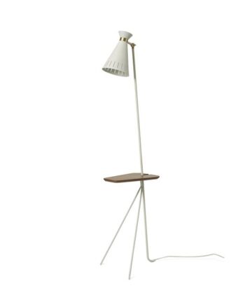 Warm Nordic Cone Gulvlampe Med Bord Varm Hvid