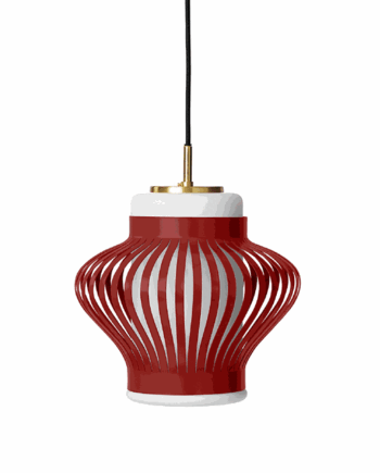 Warm Nordic Opal Lamella Pendel Mørk Rød