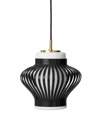 Warm Nordic Opal Lamella Pendel Sort Noir
