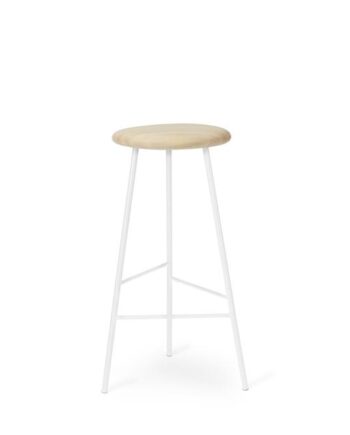 Warm Nordic Pebble Barstol H76 Asketræ Hvid