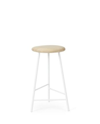Warm Nordic Pebble Barstol H65 Asketræ Hvid