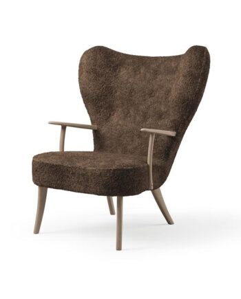 Warm Nordic Pragh Lænestol Sheepskin Drake Hvidoileret Eg