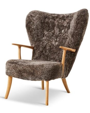 Warm Nordic Pragh Lænestol Sheepskin Drake Natural Oileret Eg
