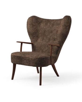 Warm Nordic Pragh Lænestol Sheepskin Drake Oileret Valnød