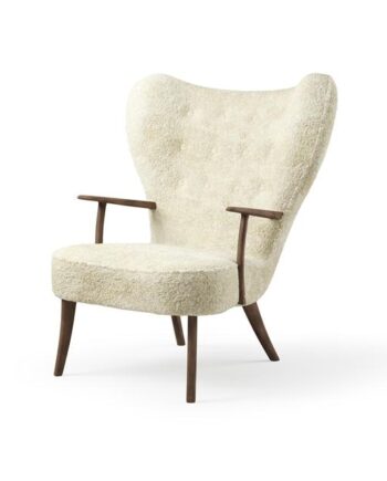 Warm Nordic Pragh Lænestol Sheepskin Off White Røget Oileret Eg