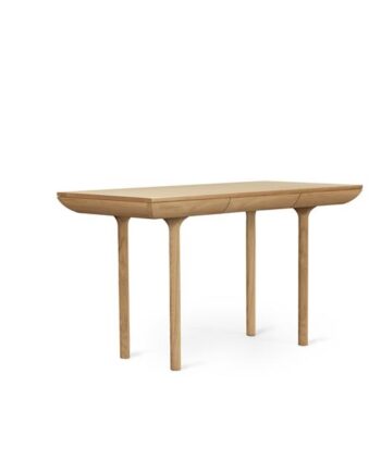 Warm Nordic Rúna Skrivebord L130 Hvid Olieret Egetræ