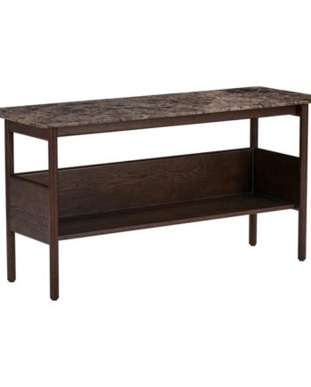 Wendelbo Collect Konsolbord 120x45 Emperador Marmor  Mørkebrun Egetræ
