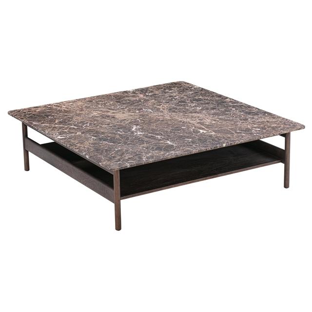 Wendelbo Collect Sofabord 120x120 Emperador Marmor Mørkebrun Egetræ