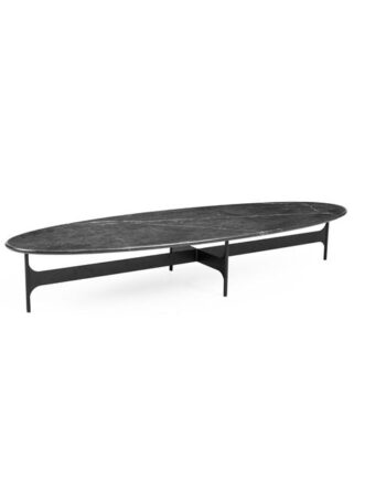 Wendelbo Floema Oval Sofabord Sort Nero Marquina Marmor