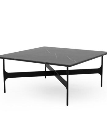 Wendelbo Floema Sofabord 80x80 Sort Nero Marquina Marmor