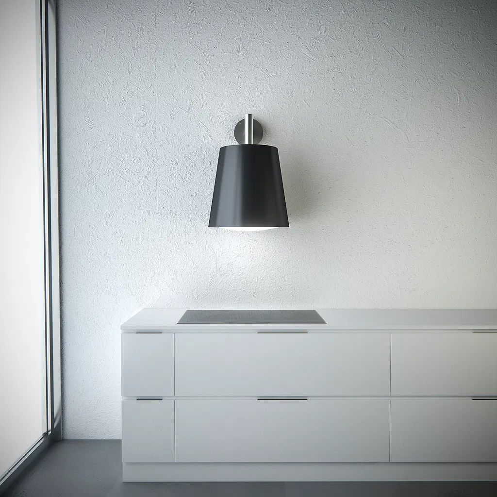 Witt Architect Matt Black Væghængt Emhætte Matt Sort