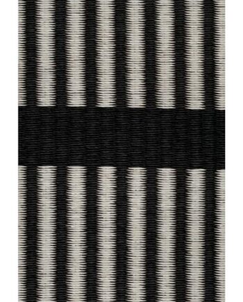 Woodnotes Cut Stripe Gulvtæppe 140x200 Papirgarn Black Stone