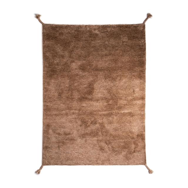 Woodnotes Uni Håndknyttet Uld Gulvtæppe 140 200 Cm Camel