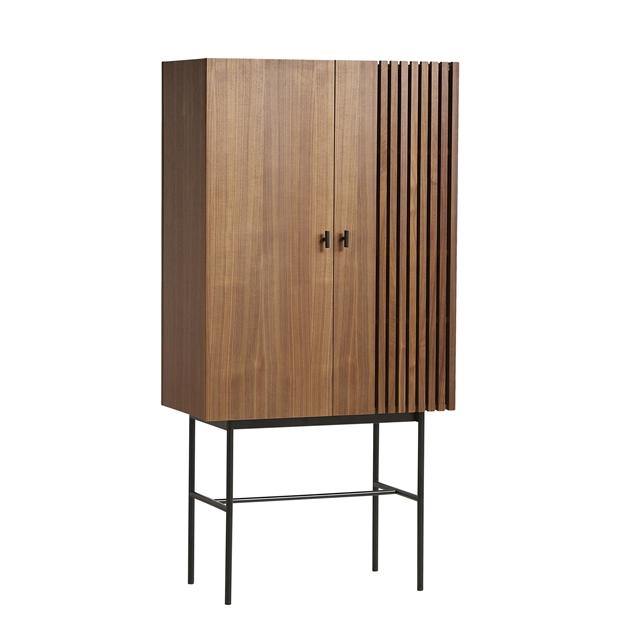 Woud Array Skab Valnødfiner Sort 80 Cm